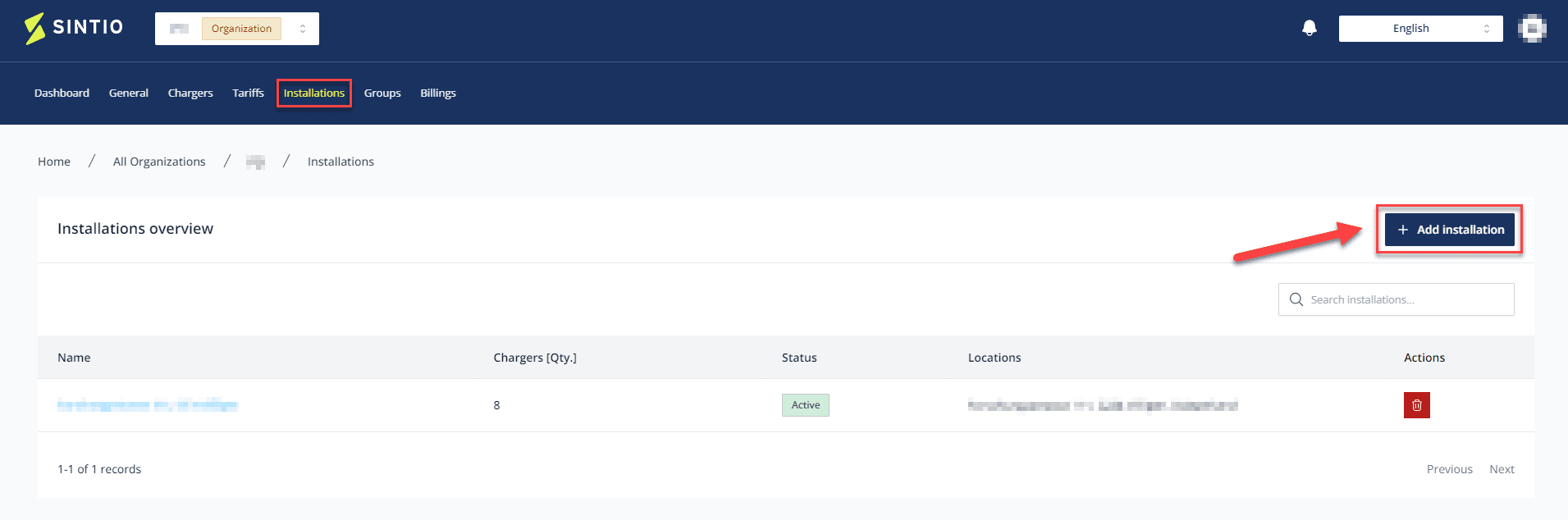 Profile page