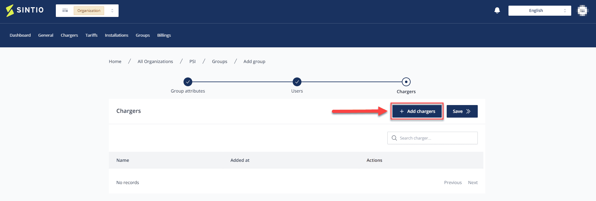 Profile page