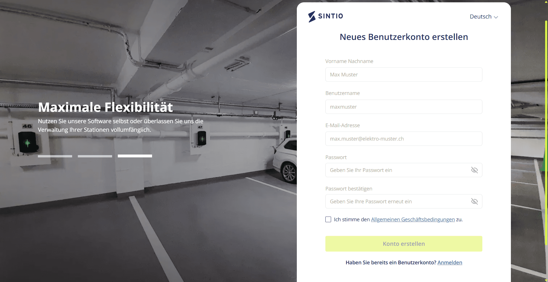 Benutzerkonto erstellen