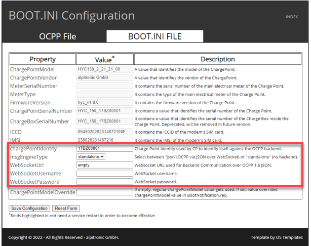 OCPP-CONFIGURATION