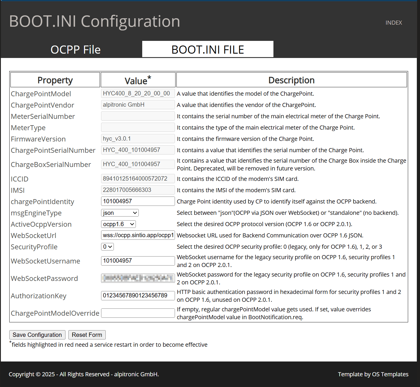 OCPP-CONFIGURATION