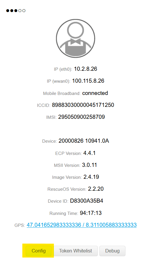 Ouvrir la configuration OCPP